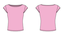 WOMEN'S BOAT NECK SHORT SLEEVE T SHIRT