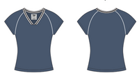 WOMEN'S V-NECK SOCCER RIB BABY TEE