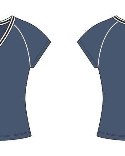 WOMEN'S V-NECK SOCCER RIB BABY TEE