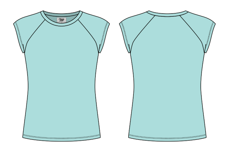 WOMEN'S RELAXED FIT RIBBED CAP SLEEVE TOP