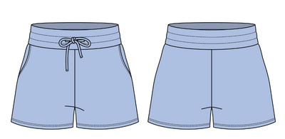 WOMEN'S FRENCH TERRY WIDE WAISTBAND SWEATSHORTS
