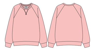 WOMEN'S FRENCH TERRY RAGLAN V-NOTCH CREWNECK SWEATSHIRT