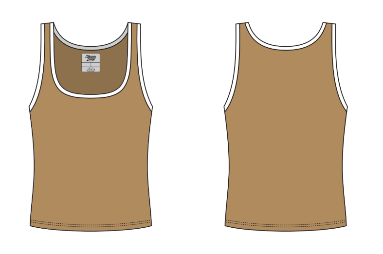 WOMEN'S RIBBED CLASSIC SCOOP NECK TANK