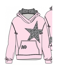 WOMEN'S FLEECE BOW SWEATSHIRT WITH PRINTED HOOD