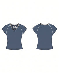 WOMEN'S V-NECK SOCCER RIB BABY TEE