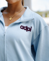 Women's Heavyweight French Terry Mock Neck Zip Up Sweatshirt