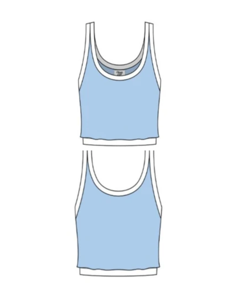 WOMEN'S ACTIVE DOUBLE LAYER CROPPED TANK
