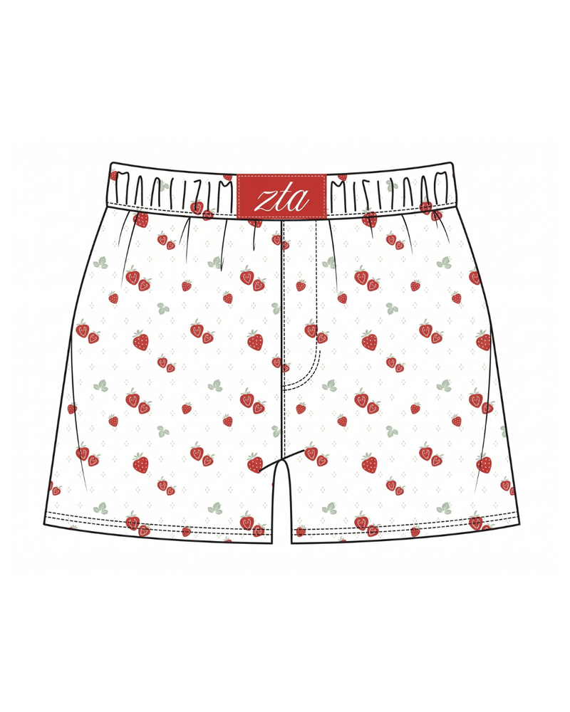 POINTELLE KNIT SHORT WITH FOLDED HEM WITH PATCH