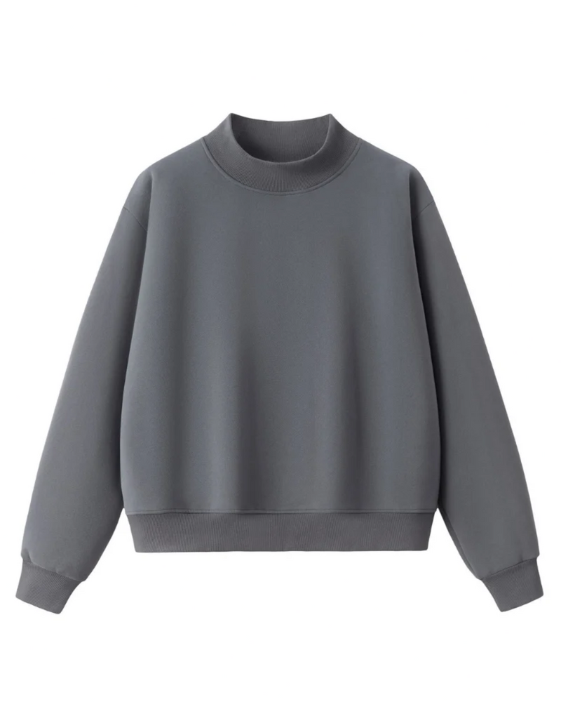 Sodalemon Unisex Fleece Mock Neck Sweatshirt