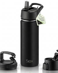 18oz INSULATED WATER BOTTLE WITH THREE LIDS SPX101