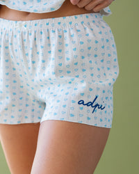 Pointelle Knit Short with Lettuce Hem