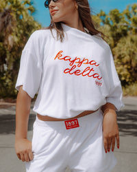 WOMEN'S TERRYCLOTH SHORT SLEEVE MOCKNECK