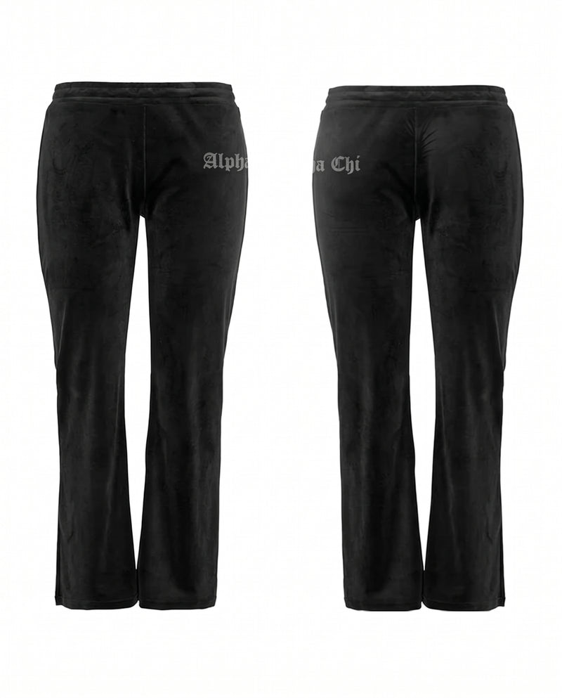VELOUR PANT WITH RHINESTONES