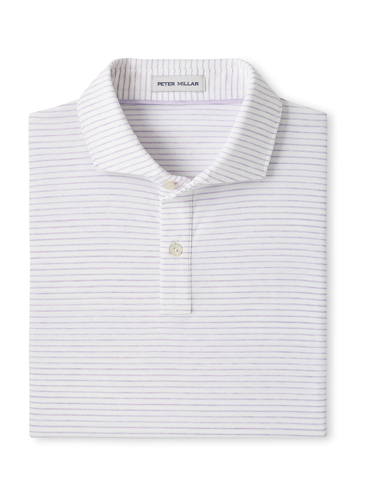 Peter Millar Men's Etc Stripe Performance Jersey Polo - White