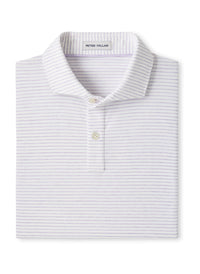 Peter Millar Men's Etc Stripe Performance Jersey Polo - White