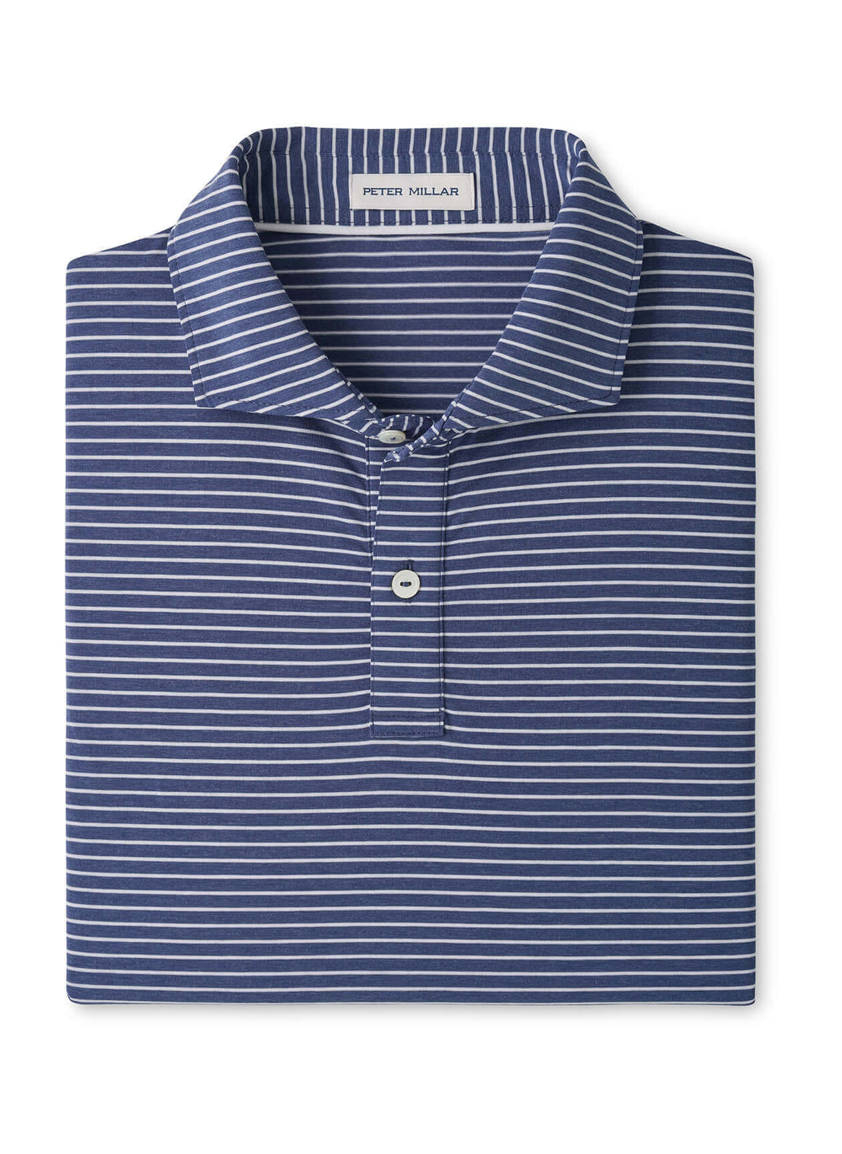 Peter Millar Men's Etc Stripe Performance Jersey Polo - Bali Blue