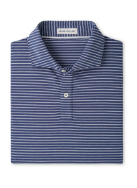 Peter Millar Men's Etc Stripe Performance Jersey Polo - Bali Blue