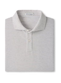 Peter Millar Men's Etc Stripe Performance Jersey Polo - British Grey