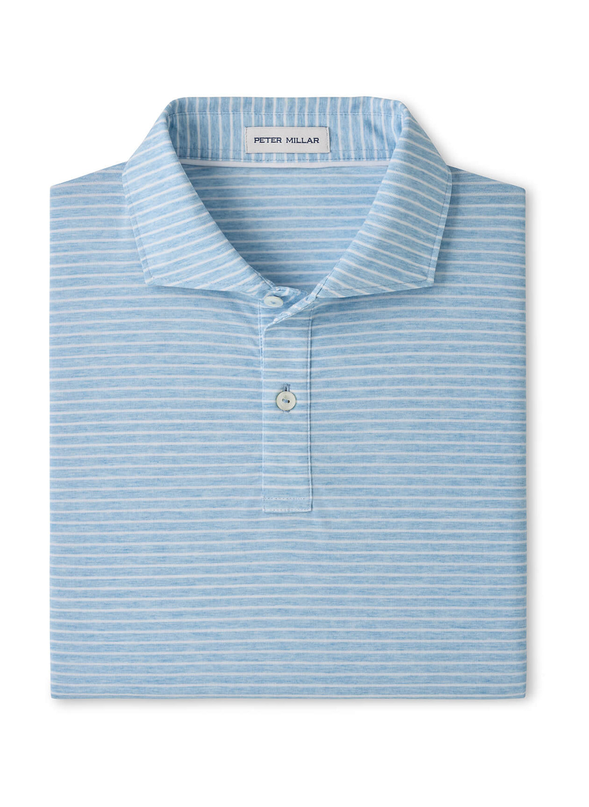Peter Millar Men's Etc Stripe Performance Jersey Polo - Cottage Blue