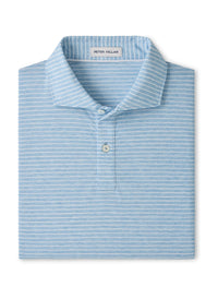 Peter Millar Men's Etc Stripe Performance Jersey Polo - Cottage Blue