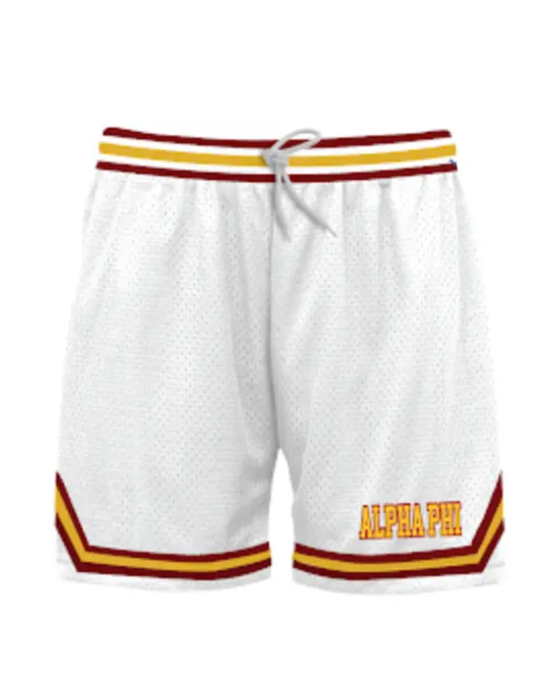 UNISEX MESH BASKETBALL SHORTS WITH RETRO TRIM
