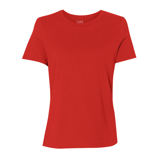 WOMEN'S BASIC CREWNECK T-SHIRT - Red