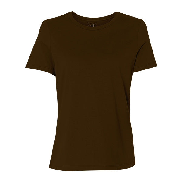 WOMEN'S BASIC CREWNECK T-SHIRT - Dark Brown