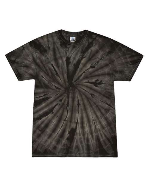 Unisex Multi-Color Tie-Dyed T-Shirt - 1000 - SPIDER BLACK