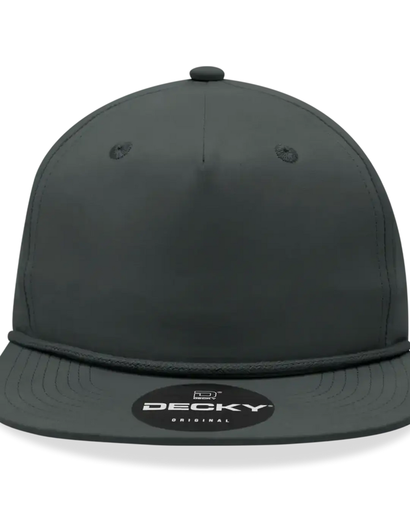 Decky - Classic Rope Cap, 5 Panel Flat Bill Hat, Snapback