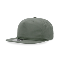 Decky - Classic Rope Cap, 5 Panel Flat Bill Hat, Snapback - Loden