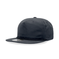 Decky - Classic Rope Cap, 5 Panel Flat Bill Hat, Snapback - Navy