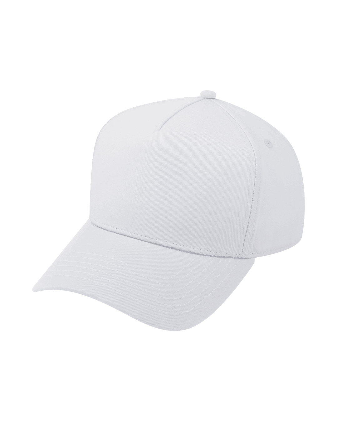 TOPTIE 5 PANEL TRUCKER CAP SNAPBACK MID PROFILE COTTON SUN HAT - White