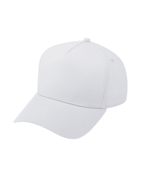 TOPTIE 5 PANEL TRUCKER CAP SNAPBACK MID PROFILE COTTON SUN HAT - White