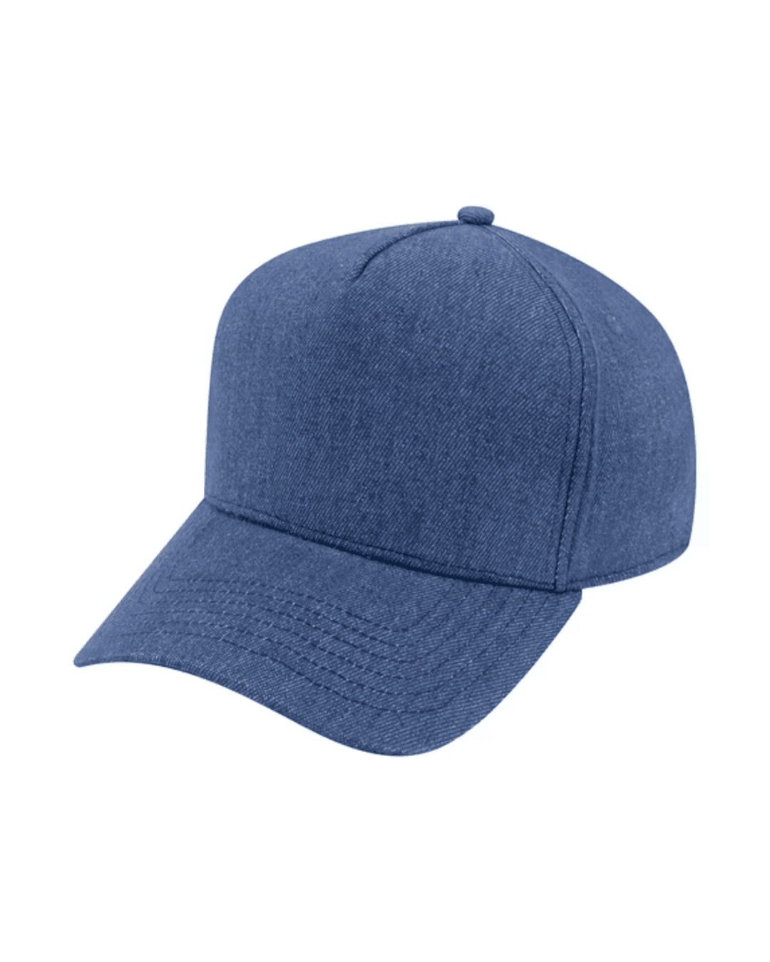 TOPTIE 5 PANEL TRUCKER CAP SNAPBACK MID PROFILE COTTON SUN HAT - Denim Mid Blue