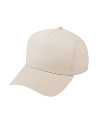 TOPTIE 5 PANEL TRUCKER CAP SNAPBACK MID PROFILE COTTON SUN HAT - Beige