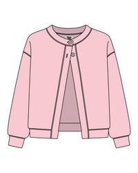 WOMEN'S FLEECE TERRY OPEN FRONT CARDIGAN