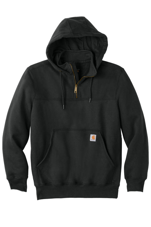 Carhartt® Rain Defender® Paxton Heavyweight Hooded Zip Mock Sweatshirt - Black