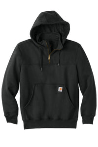 Carhartt® Rain Defender® Paxton Heavyweight Hooded Zip Mock Sweatshirt - Black