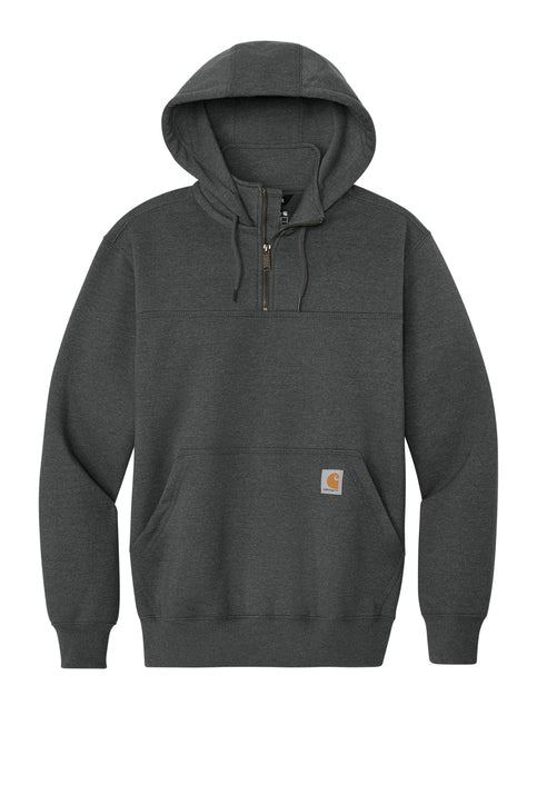 Carhartt® Rain Defender® Paxton Heavyweight Hooded Zip Mock Sweatshirt - Carbon Heather