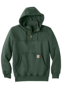 Carhartt® Rain Defender® Paxton Heavyweight Hooded Zip Mock Sweatshirt - Forestry Green