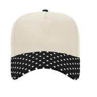 Canvas Hat - Specialty Bill Prints Polka Dots - Black & White Polka Dot