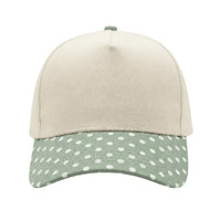 Canvas Hat - Specialty Bill Prints Polka Dots - Green Polka Dot