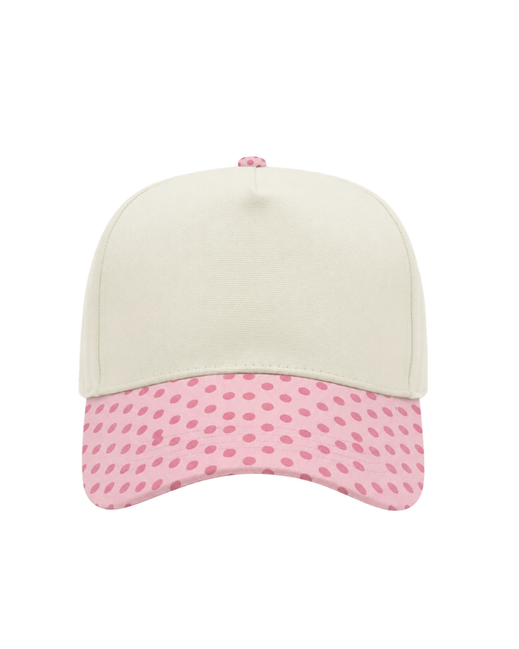 Canvas Hat - Specialty Bill Prints Polka Dots - Pink Polka Dot