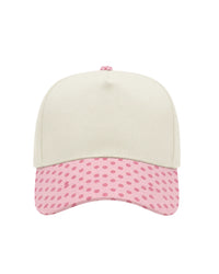 Canvas Hat - Specialty Bill Prints Polka Dots - Pink Polka Dot