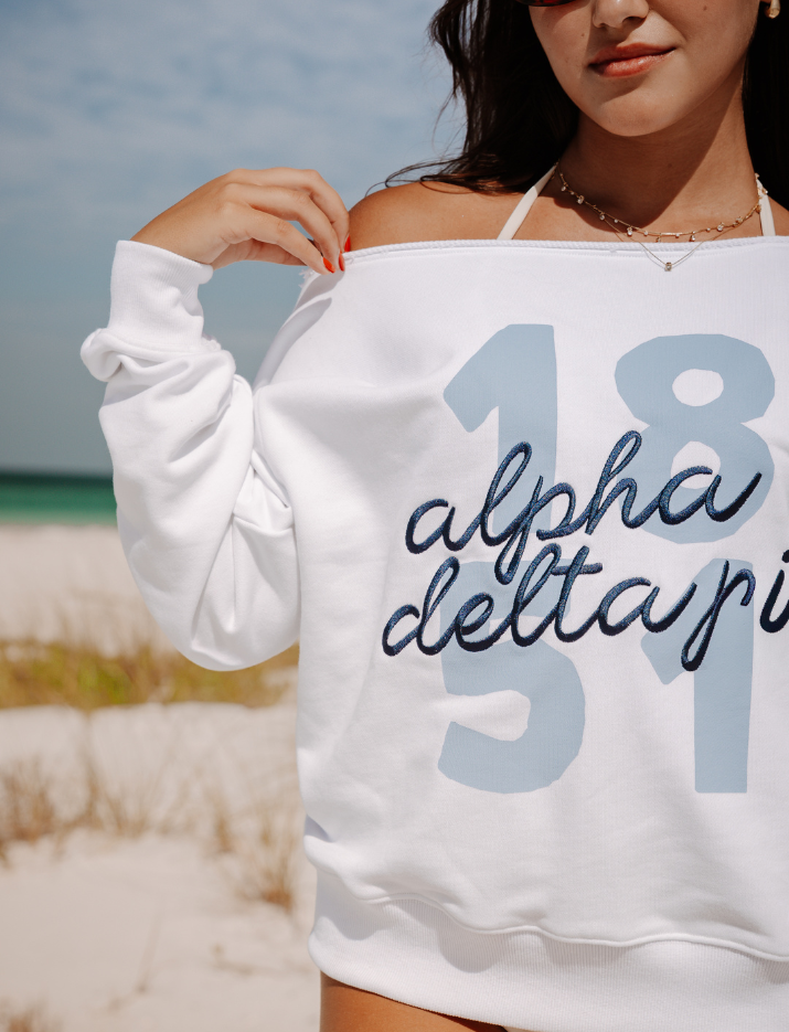 Shoreline Off-Shoulder Sweatshirt