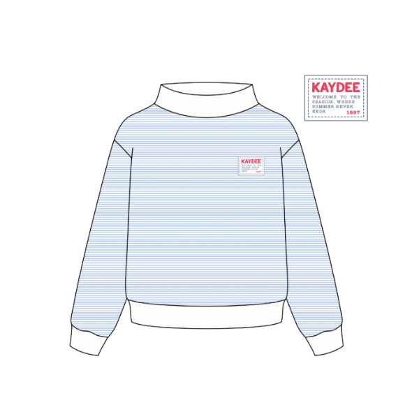 Seaside Mockneck Sweater - Ocean Breeze