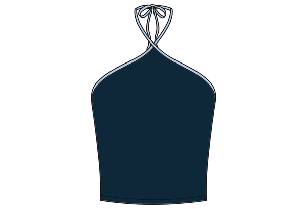 WOMEN'S Y-NECK HALTER TIE CAMI