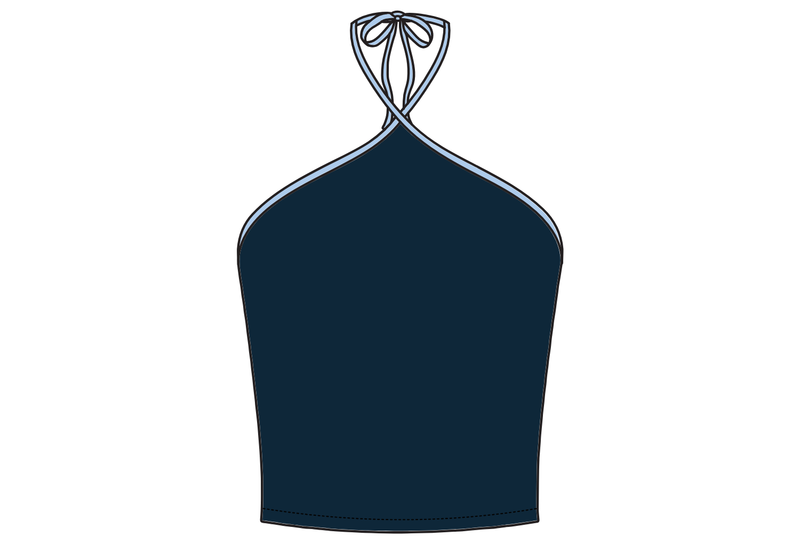 WOMEN'S Y-NECK HALTER TIE CAMI