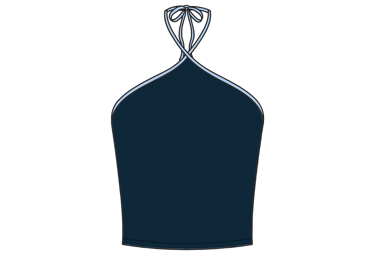 WOMEN'S Y-NECK HALTER TIE CAMI