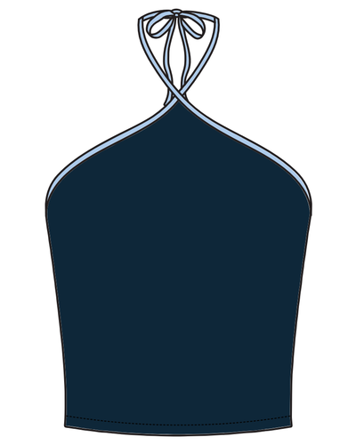 WOMEN'S Y-NECK HALTER TIE CAMI